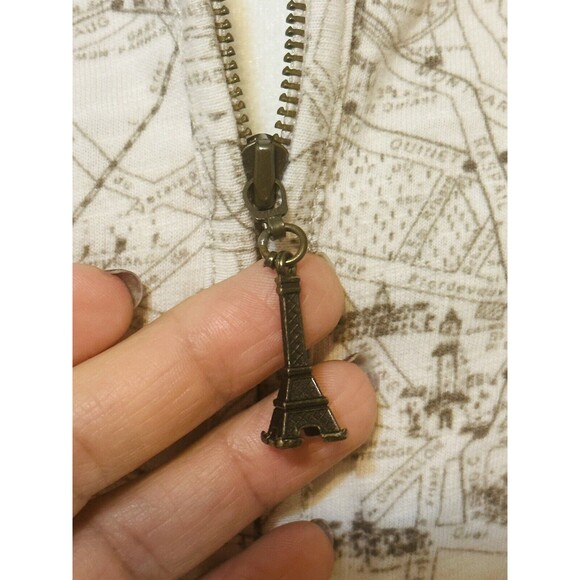 Soft Surroundings Women Size L City Of Paris Print Cardigan Art To Wear Boho - Picture 4 of 11